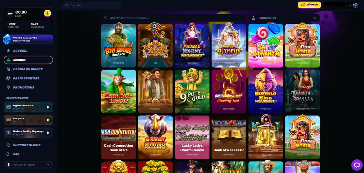 Games & Software – Strong Variety for Both Casino and Sports
